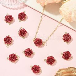 12Pcs Valentine's Day Rose Flower Alloy Links Connectors&nbsp;FIND-FS0004-87