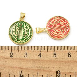 Rack Plating Brass Enamel Pendants&nbsp;KK-Z067-26G