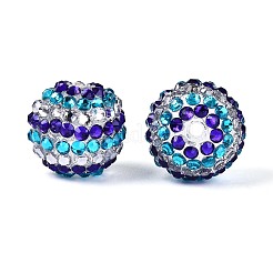 Acrylic with Resin Rhinestone Beads&nbsp;OACR-T030-21A
