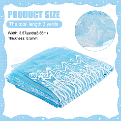 Snowflake Pattern Polyester Mesh Fabric&nbsp;DIY-WH0387-87