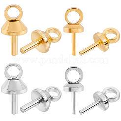 240Pcs 4 Style Brass Peg Bails&nbsp;KK-BBC0020-30