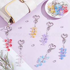 12Pcs 6 Colors Lily of the Valley Glass Pendant Decration&nbsp;HJEW-NB00236