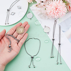 DIY Blank Dome 304 Stainless Steel Slider Bracelets Making Kit&nbsp;DIY-GO0002-46