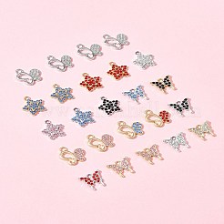 24Pcs 6 Styles Rack Plating Alloy Charms&nbsp;FIND-FS0003-09