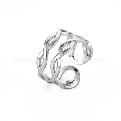 Non-Tarnish 304 Stainless Steel Infinity Cuff Ring&nbsp;RJEW-N038-040P