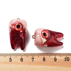 Eyeball Theme Opaque Resin Enamel Pendants&nbsp;RESI-D076-02B