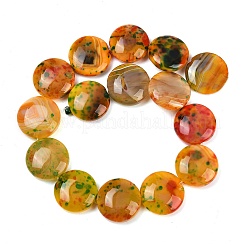 Dyed Natural Agate Beads Strands&nbsp;G-U029-G01