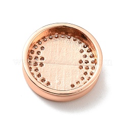 Brass Micro Pave Clear Cubic Zirconia Beads&nbsp;KK-E001-01RG