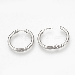 Tarnish Resistant 201 Stainless Steel Huggie Hoop Earrings&nbsp;X-MAK-R021-17mm