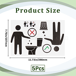 PVC Public Toilet Sign Stickers&nbsp;AJEW-WH20006-102B