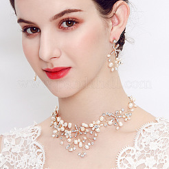 Alloy Fresh Water Pearl Rhinestone Jewelry Sets&nbsp;FS-WG8E598-01