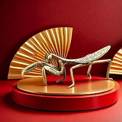 Alloy Mantis Ornament&nbsp;PW-WG68EF2-01