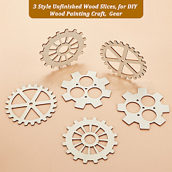 12Pcs 3 Style Unfinished Wood Slices&nbsp;WOOD-OC0002-78