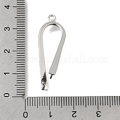 Brass Ice Pick Pinch Bails&nbsp;KK-P306-12C-P