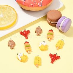 10Pcs 5 Styles Opaque Resin Imitation Food Pendants&nbsp;RESI-YW0003-24