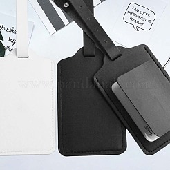 CutHollow 4Pcs PU Leather Luggage Tag&nbsp;OFST-CL0001-01B-04