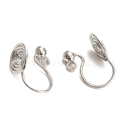 Brass Clip-on Earring Converters Findings&nbsp;KK-D060-03P-02