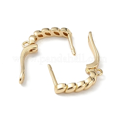 Brass Hoop Earring Findings&nbsp;ZIRC-L097-057G