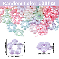 100Pcs Opaque Acrylic Bead Frame&nbsp;OACR-SP0002-04
