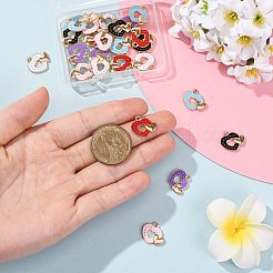 24Pcs 6 Colors Alloy Enamel Pendants&nbsp;ENAM-FS0004-35