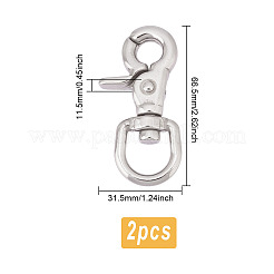 2Pcs Stainless Steel Swivel Clasps&nbsp;STAS-DC0015-60