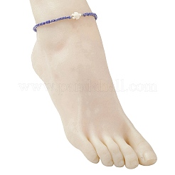 15Pcs 15 Colors Summer Beach Dyed Synthetic Turquoise Turtle with Glass Beaded Anklets&nbsp;AJEW-AN00776