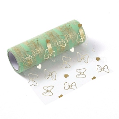 Bowknot & Heart Deco Mesh Ribbons&nbsp;OCOR-I005-G13