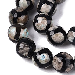 Tibetan Style Natural Agate dZi Beads Strands&nbsp;G-Q606-12MM-01