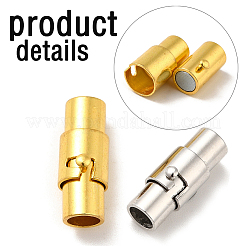 8 Sets 2 Colors Brass Locking Tube Magnetic Clasps&nbsp;KK-FS0001-61