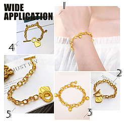 Unisex 304 Stainless Steel Cable Chain Bracelets&nbsp;BJEW-UN0001-09