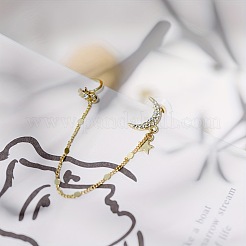 Alloy Crystal Rhinestone Tassel Cuff Earrings&nbsp;FS-WGCD986-01