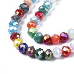 Electroplate Glass Beads Strands&nbsp;EGLA-N002-12J