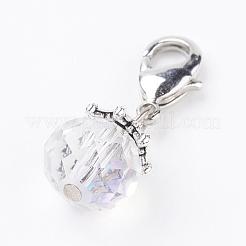 Electroplate Glass Beads Pendant Decorations&nbsp;HJEW-JM00312