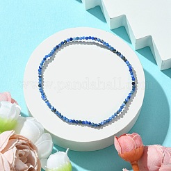 2mm Natural Lapis Lazuli Faceted Round Beaded Stretch Bracelets for Women&nbsp;BJEW-JB10843-02