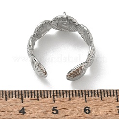 304 Stainless Steel Cuff Open Ring Setting&nbsp;SA-CBA37BC-08B-P