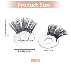 12Pcs Acrylic Craft Eyelash&nbsp;DIY-CA0006-88B-01