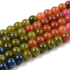 Round Dyed Natural Quartz Beads Strands&nbsp;G-T132-013A-01