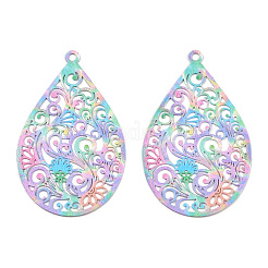 Spray Painted 430 Stainless Steel Filigree Big Pendants&nbsp;LS-STAS-TAC0004-052K