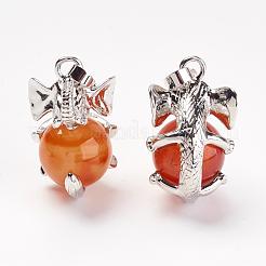 Natural Carnelian/Red Agate Pendants&nbsp;G-G713-D06