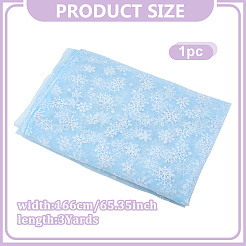Christmas Nylon Snowflake Pattern Gauze Fabric&nbsp;AJEW-WH0314-910A