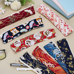 8Pcs 8 Styles Japanese Style Cotton Cloth Zipper Bags&nbsp;ABAG-FG0001-11