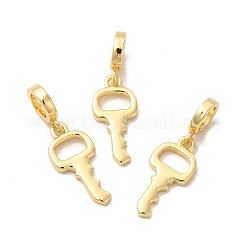 Rack Plating Brass Key European Dangle Charms&nbsp;KK-B068-36G