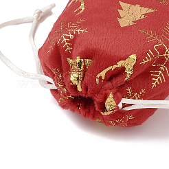 Gold Stamping Christmas Velvet Storage Bags&nbsp;ABAG-Q053-01A-02B