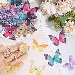 60Pcs 12 Styles 3D Gauze Butterfly Ornament Accessories&nbsp;FIND-SP0020-64C