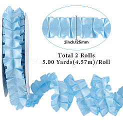 Pleated Solid Color Double-Sided Polyester Lace Trim&nbsp;DIY-WH20002-138B