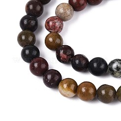 Natural River Stone Beads Strands&nbsp;G-R412-24-4mm