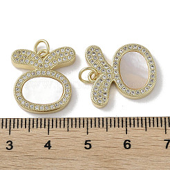 Brass Micro Pave Cubic Zirconia Pendants&nbsp;KK-G485-30D-G