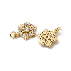 Brass Micro Pave Cubic Zirconia Pendants&nbsp;KK-Z137-05G