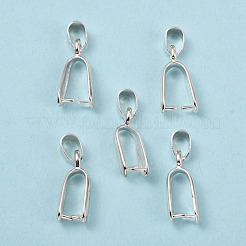 Silver Color Plated Brass Ice Pick Pinch Bails&nbsp;X-KK-K802-S