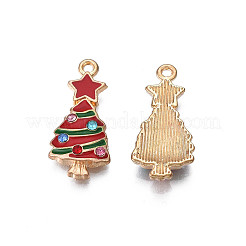 Rack Plating Alloy Enamel Pendants&nbsp;X-ENAM-N055-146